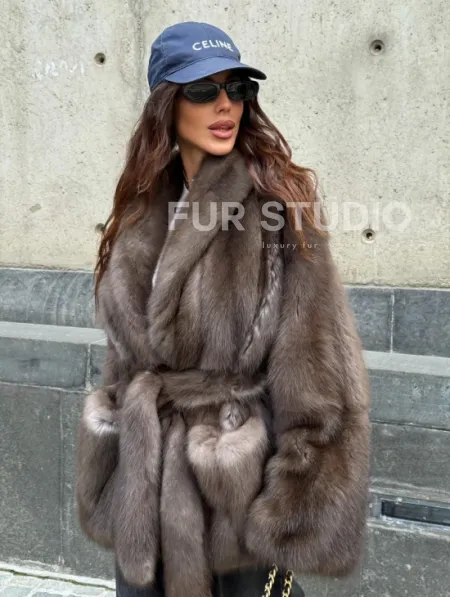 Шуба из меха куницы - автоледи - фото 6