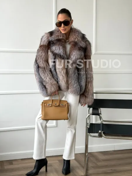 Полушубок из чернобурки - фото 5