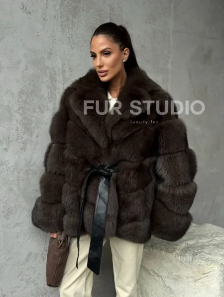 Шуба из песца под соболь - фото 11