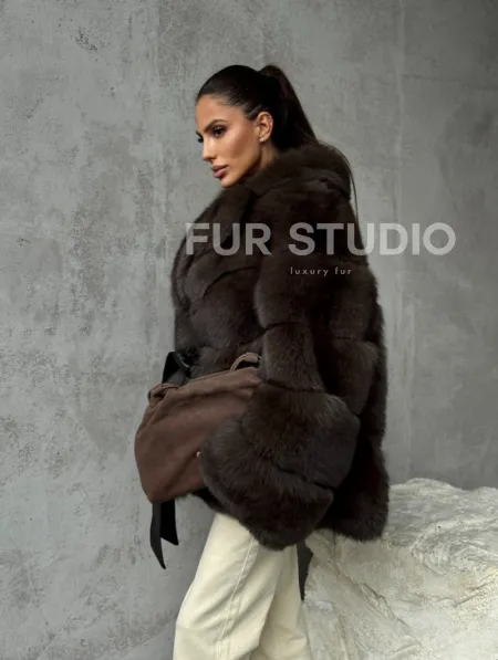 Шуба из песца под соболь - фото 12