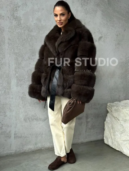 Шуба из песца под соболь - фото 5