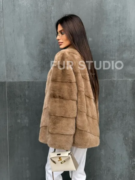 Полушубок норковый - фото 8