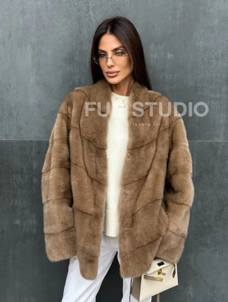 Полушубок норковый - фото 5