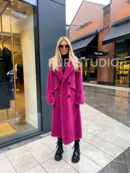 Современная шуба из натуральной шерсти - фото 1