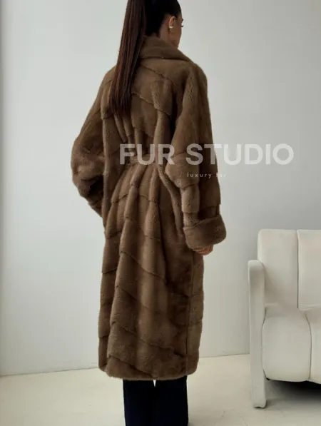 Норковая шуба - кимоно - фото 2