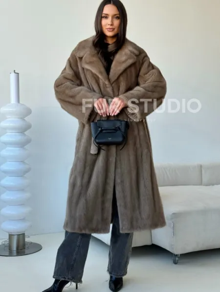 Норка пастель роспуск английский воротник - фото 7