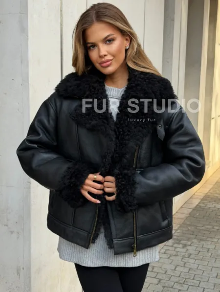 Дубленка авиатор зимняя - фото 8