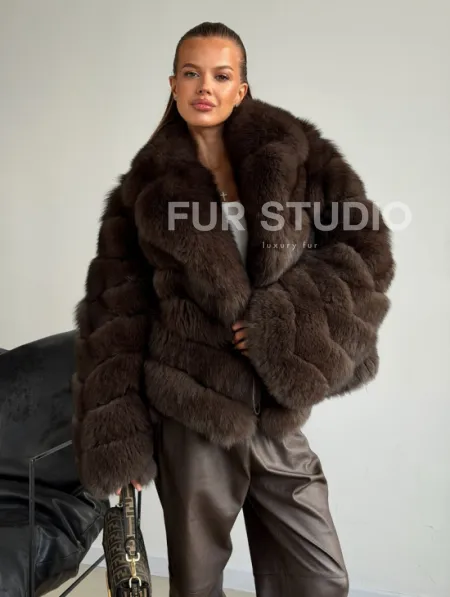 Шуба под соболь - рукава косички - фото 7