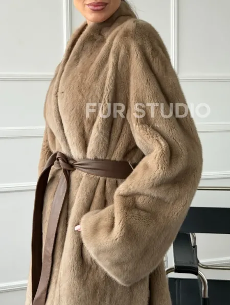 Норковое меховое пальто для женщин - фото 2