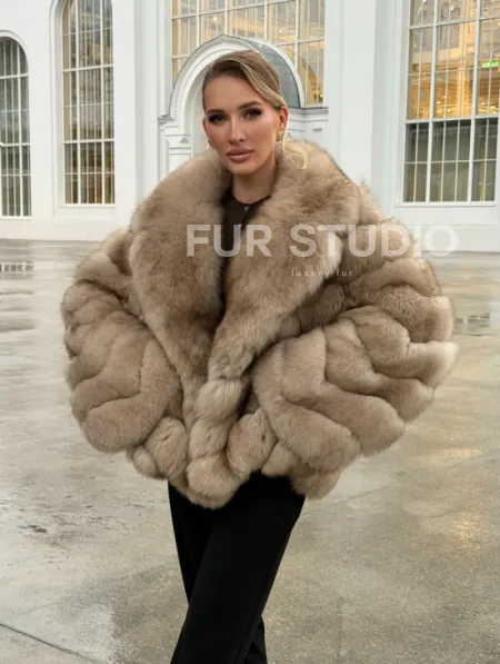 Шуба из песца под куницу - фото 15