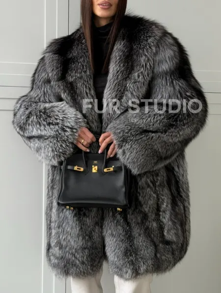 Шикарная шуба из чернобурки - фото 2