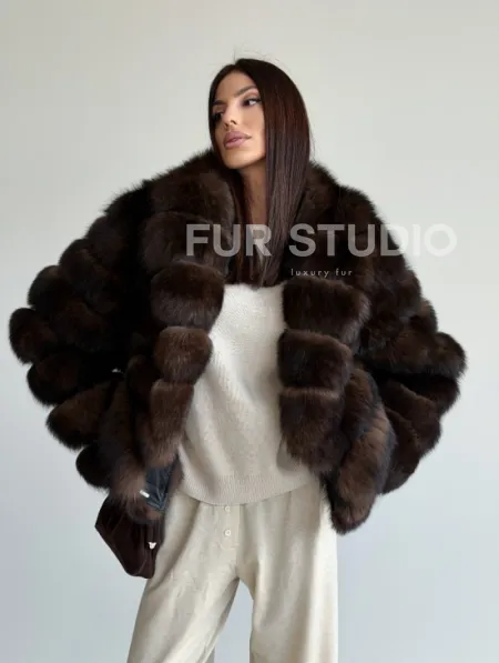 Шуба песцовая под соболь - фото 16