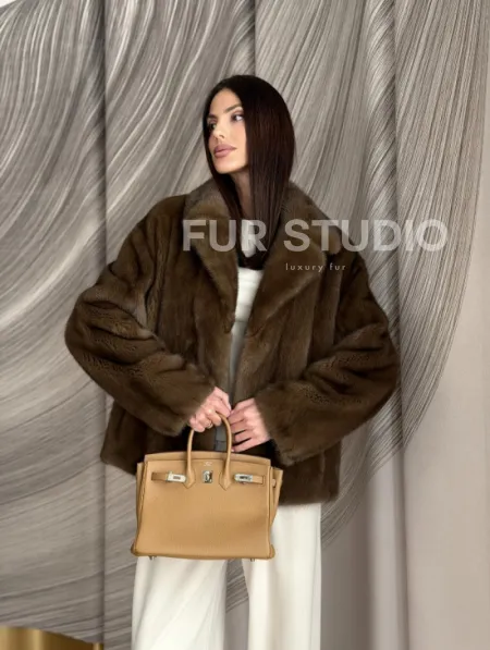 Жакет норковый под соболь - фото 14