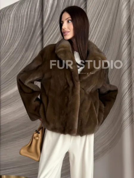 Жакет норковый под соболь - фото 4