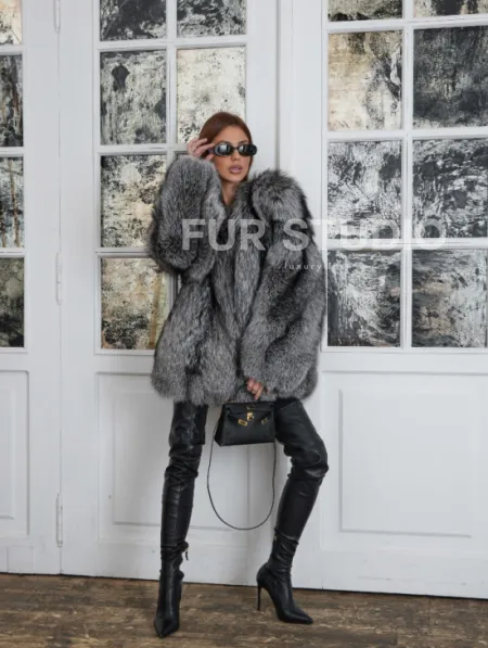 Шуба из чернобурой лисы - фото 4