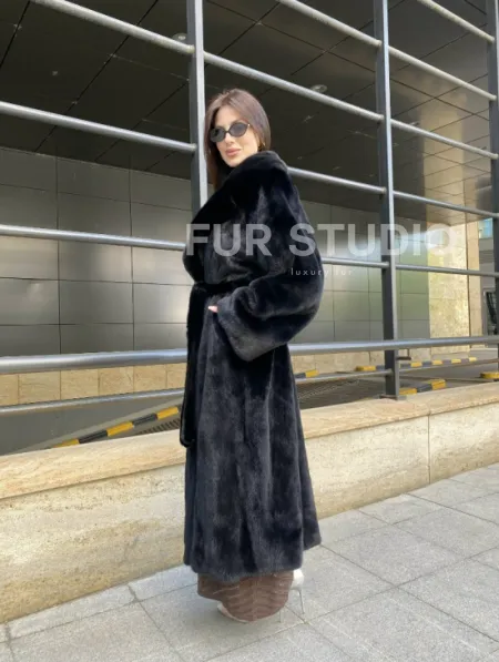Норка BLACKGLAMA роспуск английский воротник - фото 8
