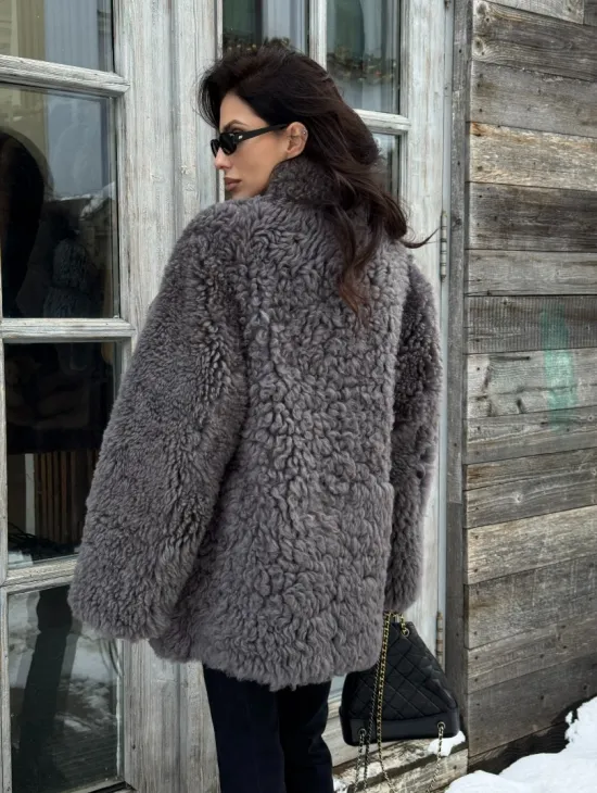 Шубка - дубленка двухсторонняя из натуральной овчины - фото 11