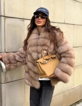 Шуба из куницы в цвете тор-тор - фото 12