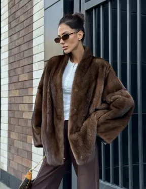 Модная шуба из норки 2025 - фото 11