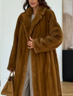 Шуба норковая золотая - фото 1