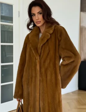 Шуба норковая золотая - фото 3