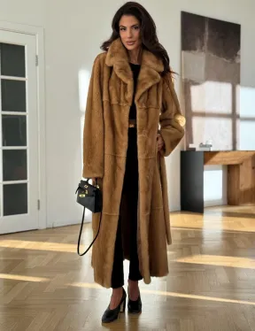 Золотая норковая шуба - фото 3