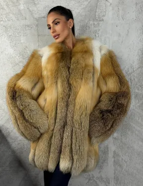 Шуба из меха лисы Gold - фото 5