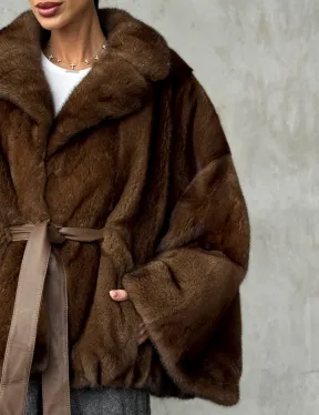 Шуба норковая оверсайз - фото 1