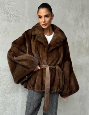 Шуба норковая оверсайз - фото 0