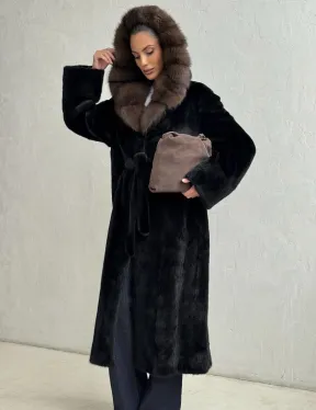 Норка кимоно BLACKGLAMA С капюшоном - фото 4