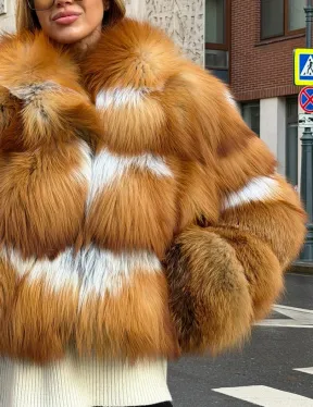 Шуба из лисы с капюшоном - фото 2