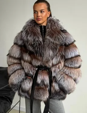 Шуба из меха лисы блюфрост - фото 4