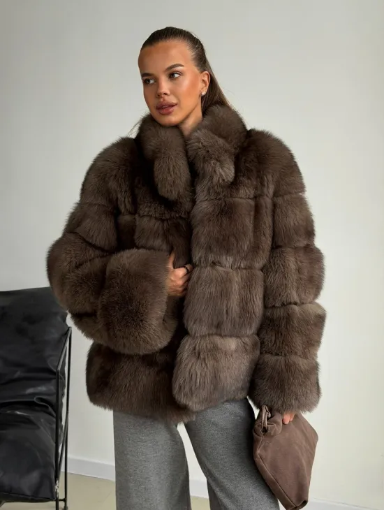 Шуба песцовая под соболь - фото 8