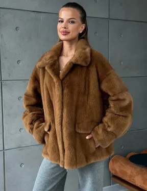 Женская норковая куртка - фото 7