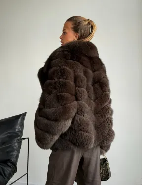 Шуба под соболь - рукава косички - фото 11
