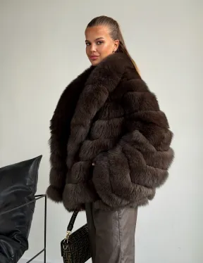 Шуба под соболь - рукава косички - фото 10
