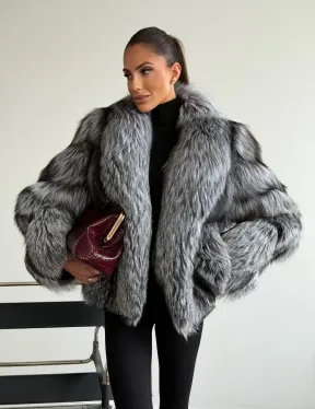Шуба из чернобурки - рукава косичкой - фото 6