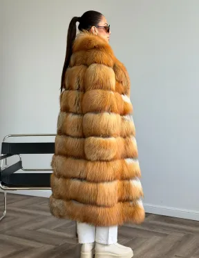 Шуба из меха огненной лисы - фото 9