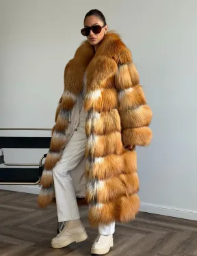 Шуба из меха огненной лисы - фото 6