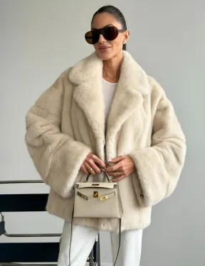 Женский норковый полушубок - фото 8