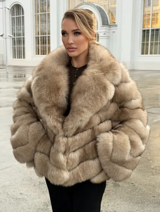 Шуба из песца под куницу - фото 10