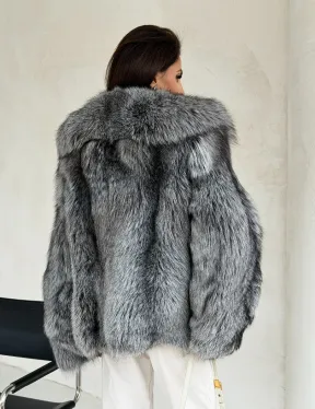 Полушубок из чернобурой лисы - фото 6