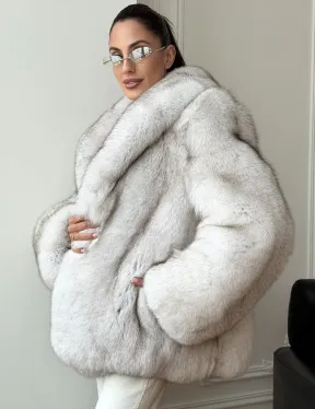 Шуба из песца - колотый лед - фото 6