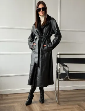 Дубленка из натуральной овчины астраган - фото 0