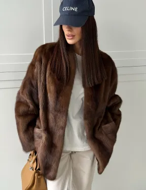 Норковая шуба под куницу (лесная норка) - фото 3