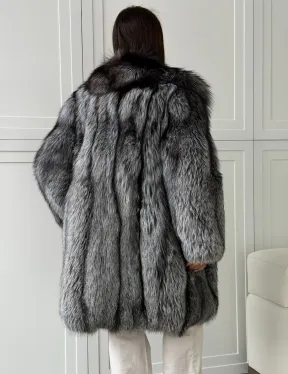 Шикарная шуба из чернобурки - фото 5