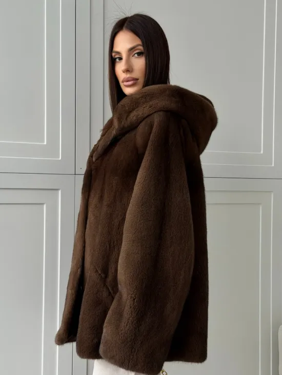 Автоледи с капюшоном из норки KOPENHAGEN FUR - фото 8