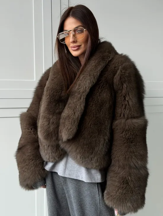 Кроп-шуба из меха песца - фото 6