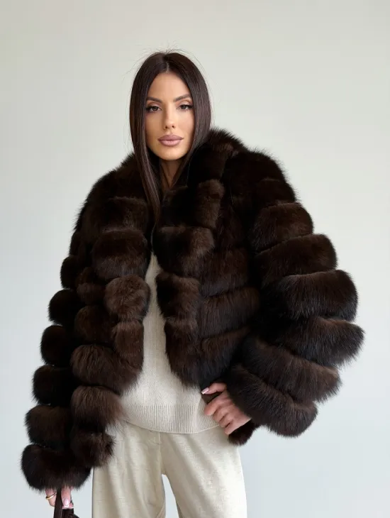 Шуба песцовая под соболь - фото 18