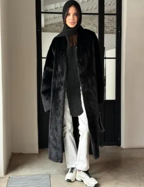 Шуба норка Blackglama V-образный ворот - фото 13